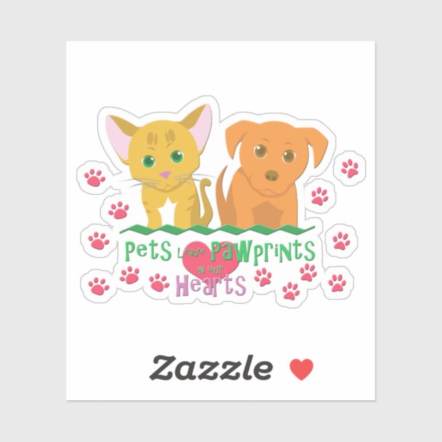 Pets Leave Pawprints Sticker (Sheet)