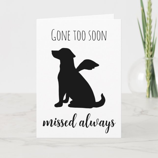 pets loss of dog sympathy cards (Front)