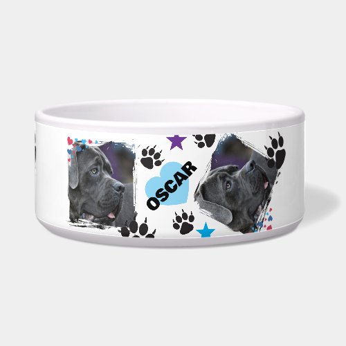 PETS LOVER TRENDY MODERN NAME,PHOTO BOWL