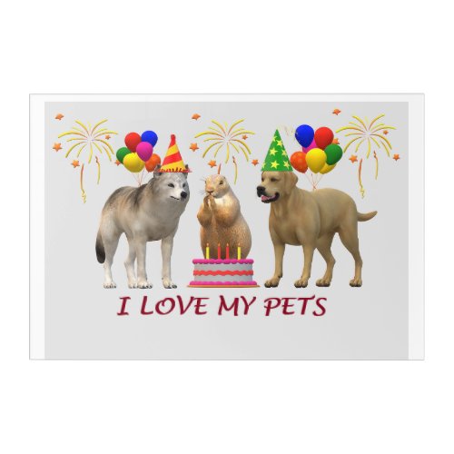 Pets Lover wall arts Acrylic Print