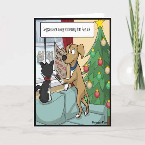 Pets Magic Show Christmas Card