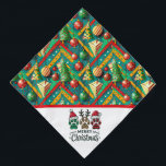 Pets Merry Christmas  Bandana<br><div class="desc">A Colorful Merry Christmas Pet Neckwear Bandana For Dogs Or Cats</div>