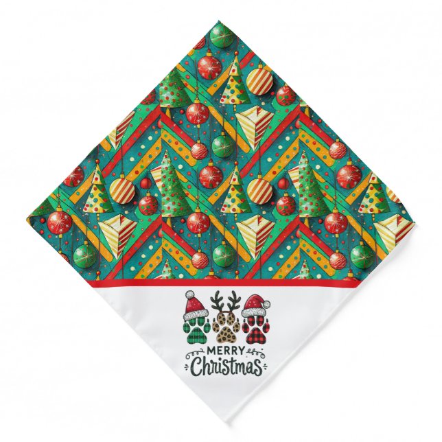 Pets Merry Christmas  Bandana (Front)