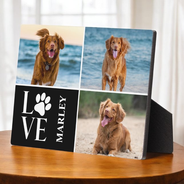 Pets Modern Dog Lover 3 Photo Collage  Plaque (Creator Uploaded)