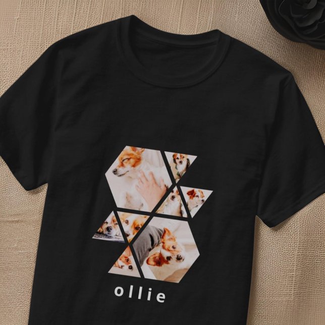 Pets Modern Shapes Geometric 8 Collage Photo T-Shirt (Creator Uploaded)