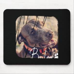Pets Modern Simple Cool Nge Name And Photo T Shirt Mouse Pad
