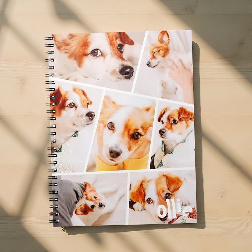 Pets Modern Simple Custom 7 Images Collage Photo Notebook Pets Modern Simple Custom 7 Images Collage Photo Notebook