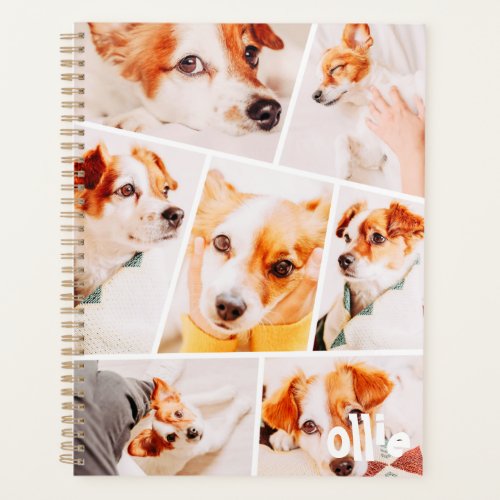 Pets Modern Simple Custom 7 Images Collage Photo Planner