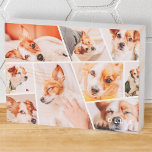 Pets Modern Simple Custom 9 Photos Collage Wooden Box Sign<br><div class="desc">Add nine (9) custom photos of your pet and pet's name. Add your photos and if needed,  unmask the group of photo and frame,  adjust the image against the frame,  then click mask.</div>