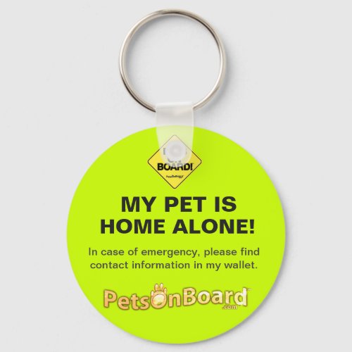 Pets On Board Keychain Home Alone_Yellow
