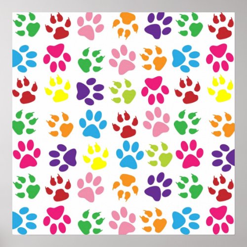 Pets paw print pattern