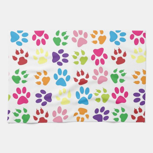 Pets paw print pattern towel
