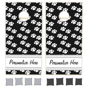 Pets Paw Prints Cornhole Set