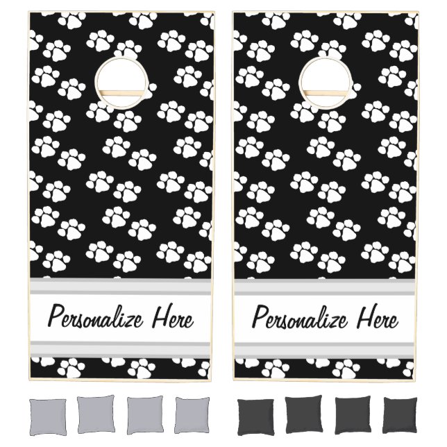 Pets Paw Prints Cornhole Set (Set)