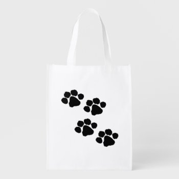 Pets Paw Prints Grocery Bag by bonfireanimals at Zazzle