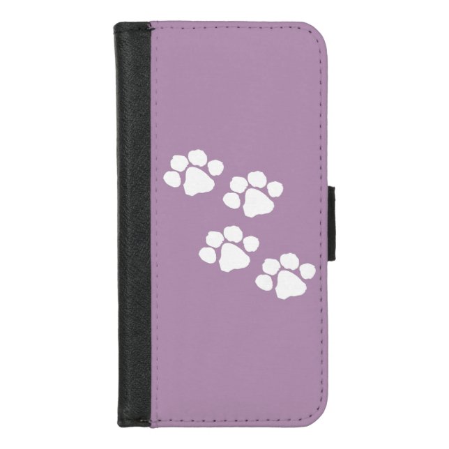 Pets Paw Prints iPhone Wallet Case (Front)