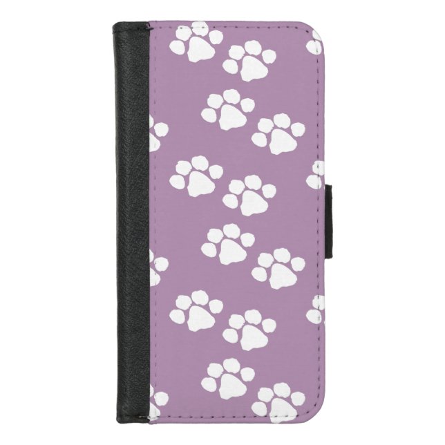 Pets Paw Prints iPhone Wallet Case (Front)