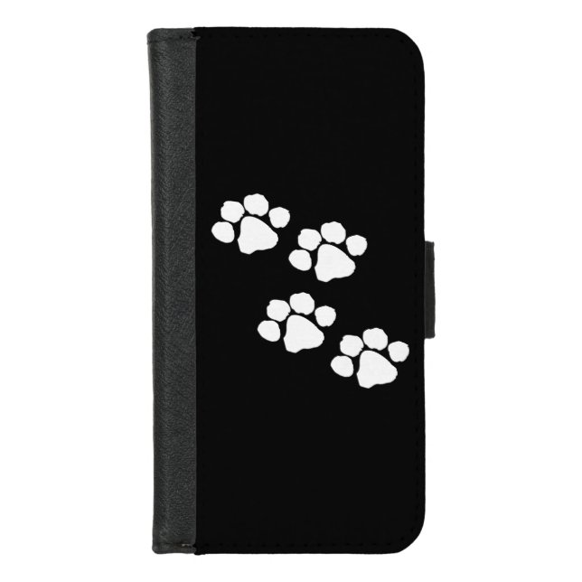Pets Paw Prints iPhone Wallet Case (Front)