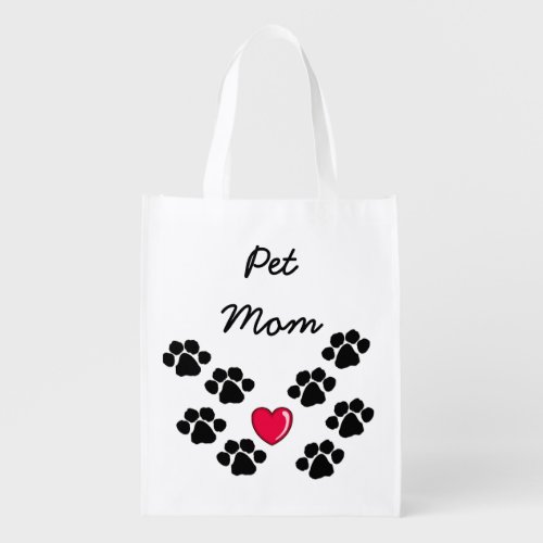 Pets Paw Prints     Large Tote Bag