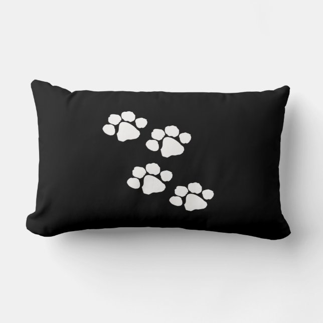 Pets Paw Prints Lumbar Pillow (Front)