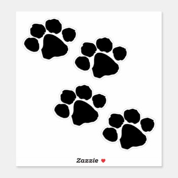 Pets Paw Prints Sticker by bonfireanimals at Zazzle