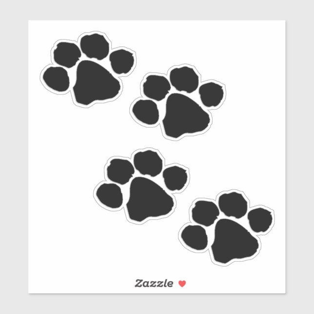 Pets Paw Prints Sticker (Sheet)