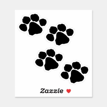Pets Paw Prints Sticker by bonfireanimals at Zazzle
