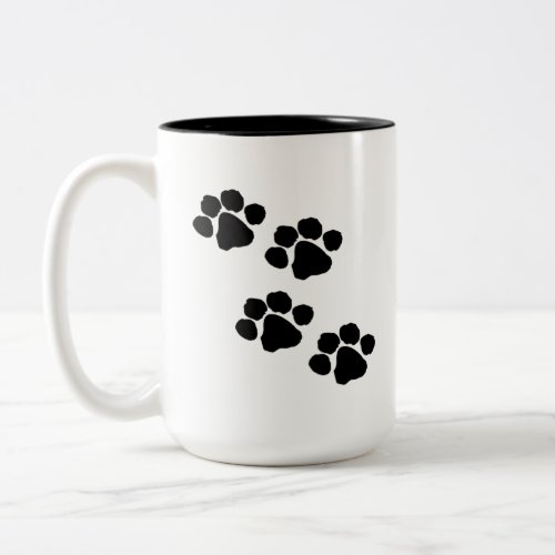 Pets Paw Prints Two_Tone Coffee Mug