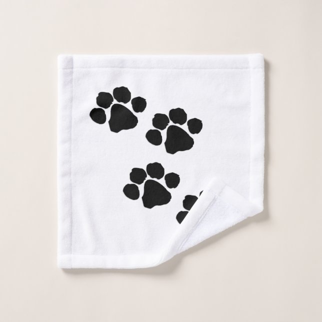 Pets Paw Prints Wash Cloth (Wash Cloth)