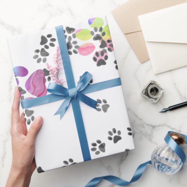 Pets Pawprints Wrapping Paper (Gifting)