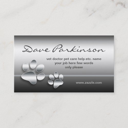 pets pet Care business card