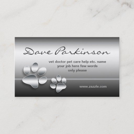 Customizable pets pet Care business card