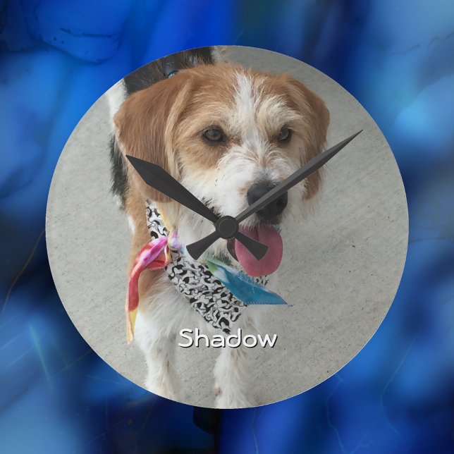 Pet's Photo or Child's Photo & Name Round Clock (Creator Uploaded)