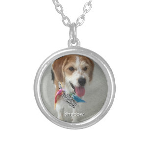 Pet's Photo or Child's Photo & Name Silver Plated Necklace