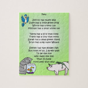 Pets Poem Jigsaw Puzzle