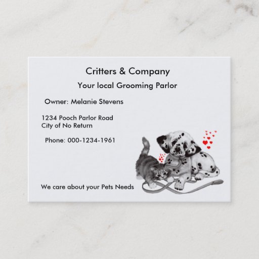Customizable Pets Profile Card Business Cards