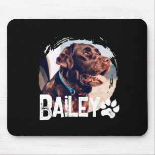 Pets Simple Modern Cool Nge Name And Photo  Mouse Pad