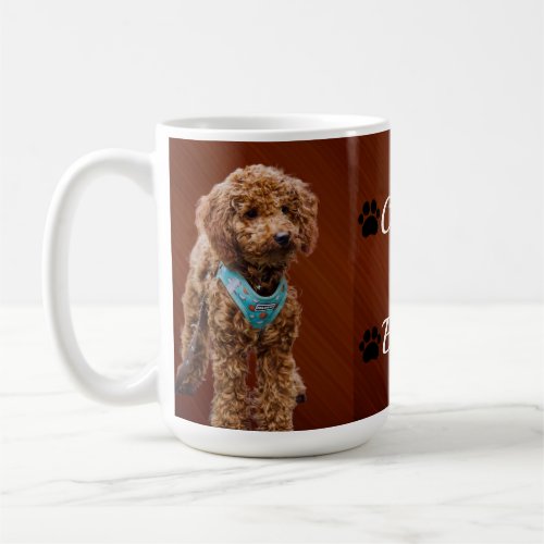 Pet's Simple Modern Cool Typography Name and Photo Coffee Mug
