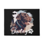 Pet's Simple Modern Cool Typography Name and Photo Doormat