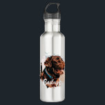 Pet's Simple Modern Cool Typography Name and Photo Stainless Steel Water Bottle<br><div class="desc">This simple and modern design is composed of modern simple playful script typography. Add custom pet photo.</div>
