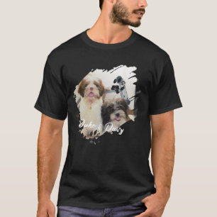 Pet's Simple Modern Cool Typography Name and Photo T-Shirt