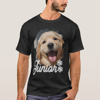Pet's Simple Modern Cool Typography Name and Photo T-Shirt