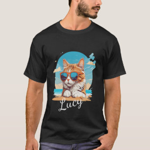 Pet's Simple Modern Cool Typography Name and Photo T-Shirt