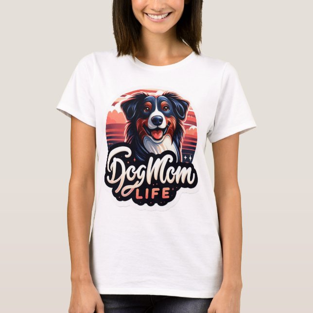 Pet's Simple Modern Cool Typography Name and Photo T-Shirt (Front)