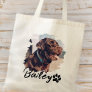 Pet's Simple Modern Cool Typography Name and Photo Tote Bag