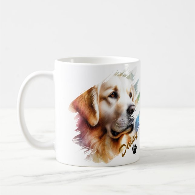 Pet's Simple Modern Cool Typography Name Coffee Mug (Left)