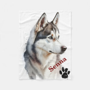 Pet's Simple Modern Cool Typography Name Fleece Blanket