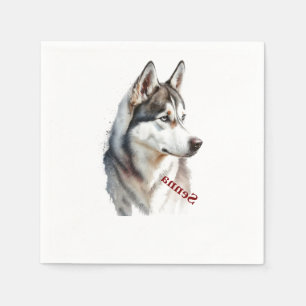 Pet's Simple Modern Cool Typography Name Napkins