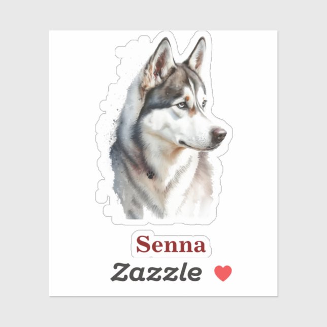 Pet's Simple Modern Cool Typography Name Sticker (Sheet)