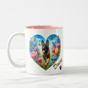 Pet's Simple Modern Cool Typography Name Two-Tone Coffee Mug